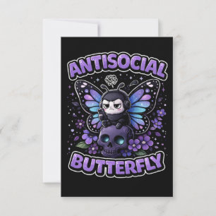 Antisozialer Schmetterling Dankeskarte