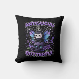 Antisozialer Schmetterling Kissen