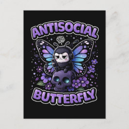 Antisozialer Schmetterling Postkarte