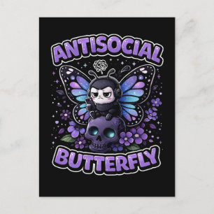 Antisozialer Schmetterling Postkarte