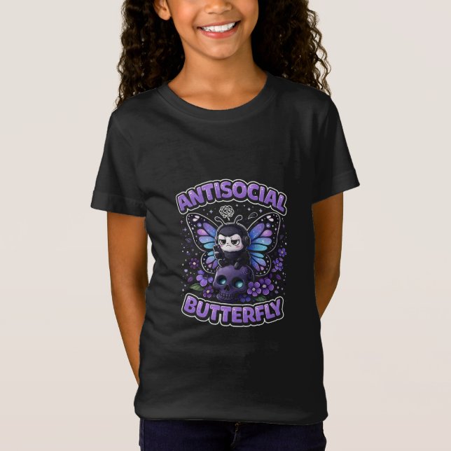Antisozialer Schmetterling T-Shirt (Vorderseite)