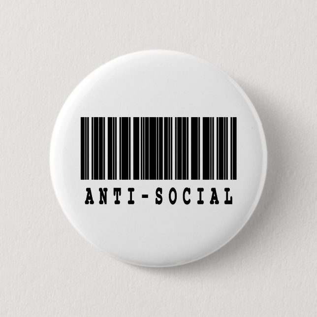 antisoziales Barcode Button (Vorderseite)