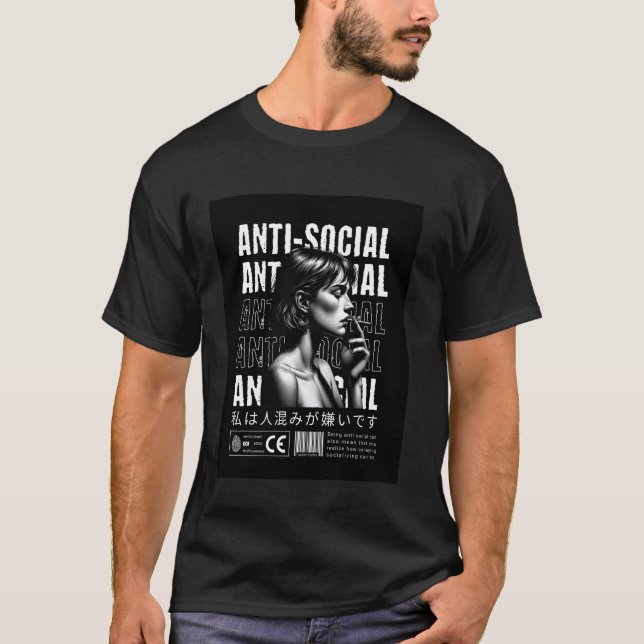 Antisoziales Mädchen erkennt, wie lästig sozialisi T-Shirt (Vorderseite)