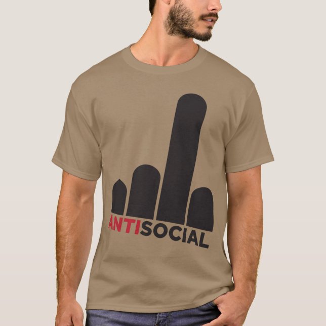 Antisoziales Mädchen T-Shirt (Vorderseite)