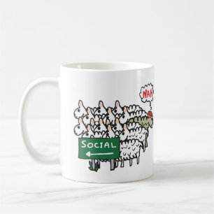 Antisoziales Schafe Kaffeetasse