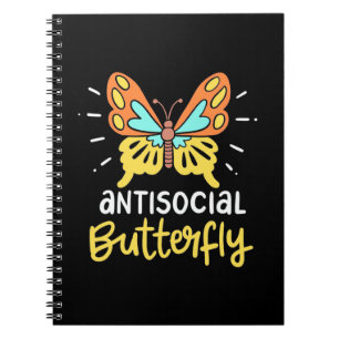 Antisoziales Schmetterling Notizblock