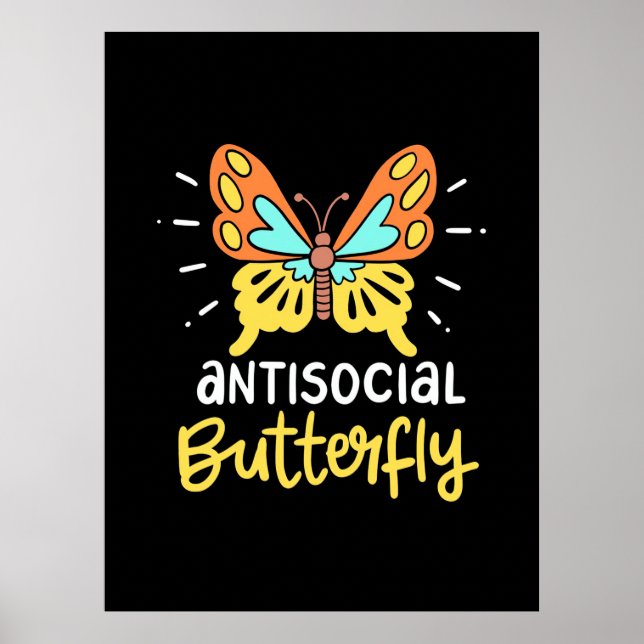 Antisoziales Schmetterling Poster (Vorne)