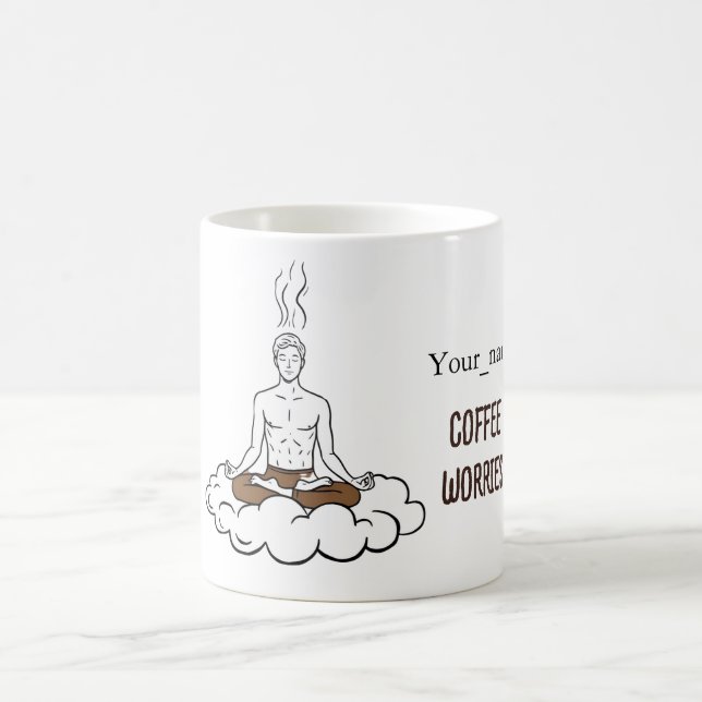 ANTISTRESS Coffee first, worries later quote Kaffeetasse (Mittel)
