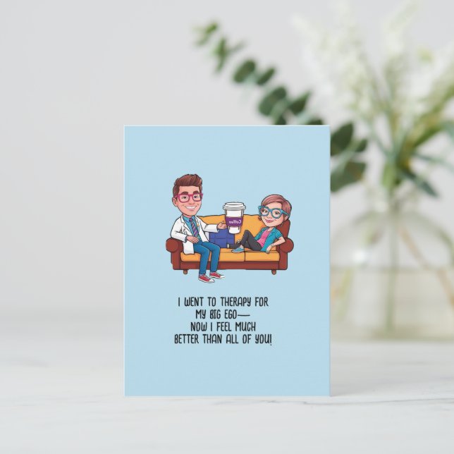 ANTISTRESS psychiatrist THERAPIST MENTAL HEALTH Postkarte (Stehend Vorderseite)