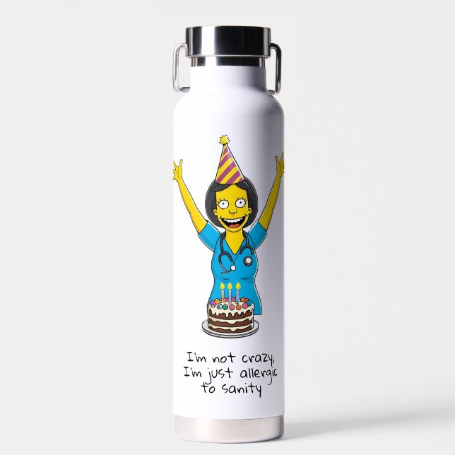 ANTISTRESS psychiatrist THERAPIST MENTAL HEALTH Trinkflasche (Vorne)