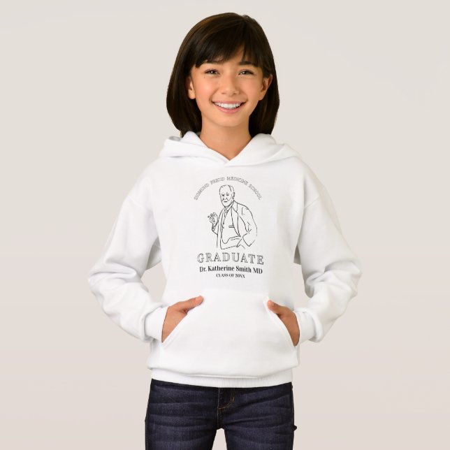 ANTISTRESS PSYCHIATRY Sigmund Freud  Medicine Hoodie (Vorne ganz)