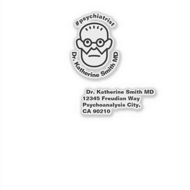 Antistress Psychoanalysis Sigmund Freud Clinic Aufkleber (Vorderseite)