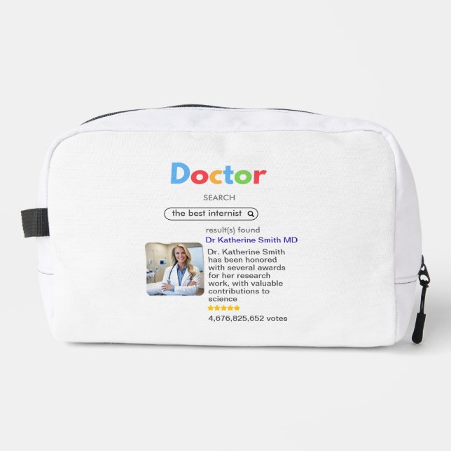 ANTISTRESS search DOCTOR google INTERNIST Waschbeutel (Vorderseite)
