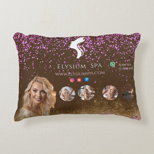 ANTISTRESS Terracotta Gold Spa Beauty social media Dekokissen (Vorderseite)