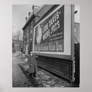 AntiTax Poster der 1930er Jahre