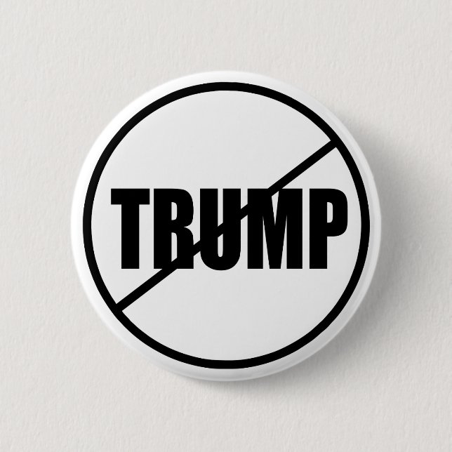 AntiTrumpf keine Trumpf-Gewohnheit Donald Trump Button (Vorderseite)
