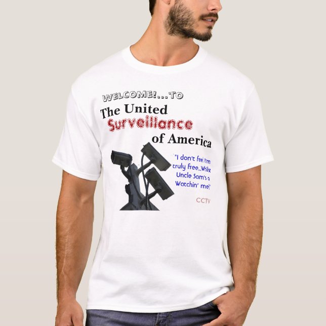 Antiüberwachungs-politischer Protest T-Shirt (Vorderseite)