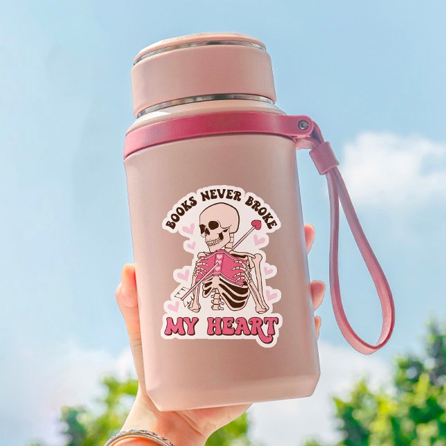 Antivalentine's Books zerstören nie mein Herz Viny Aufkleber (Von Creator hochgeladen)