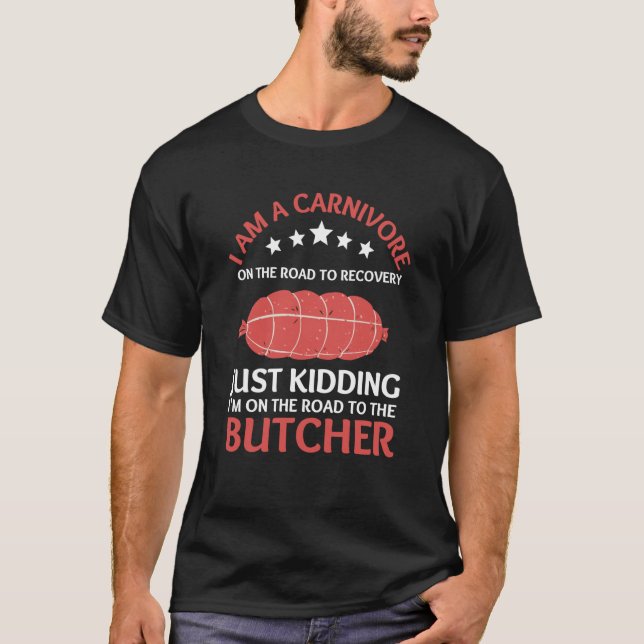 AntiVeganes Fleisch von Fleischfressern Eater Keto T-Shirt (Vorderseite)