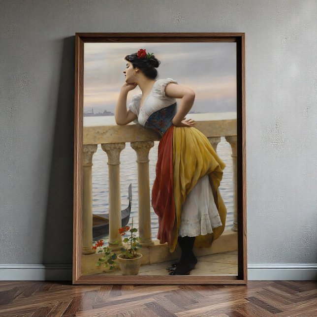 Antizipation durch Eugene de Blaas, Kunst Poster (Von Creator hochgeladen)