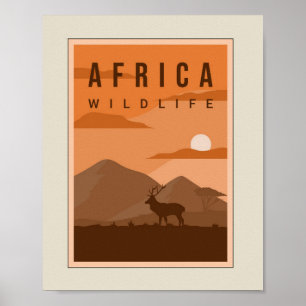 Antler auf Meadow Nature Poster