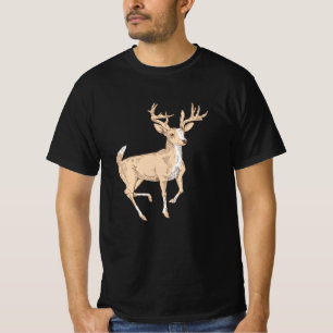 Antler Deer Illustration T-Shirt