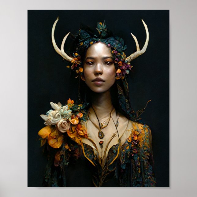 Antler Fee 2 Faiasy Fantasy Art Poster (Vorne)