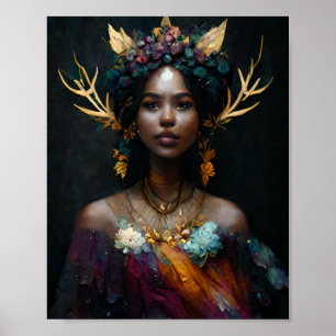 Antler Fee Faiasy Fantasy Art Poster