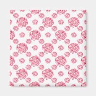 Antler mit Blumen Magnet
