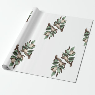 Antler mit grünem Umschlagpapier Geschenkpapier