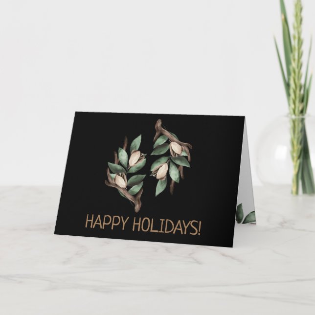 Antler mit grüner Verzweigung Postkarte (Vorderseite)