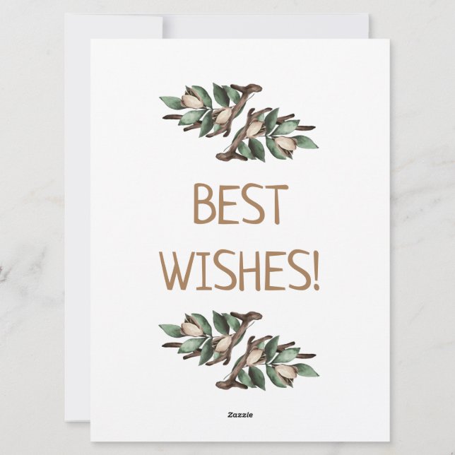 Antler mit grüner Verzweigung Postkarte (Rückseite)