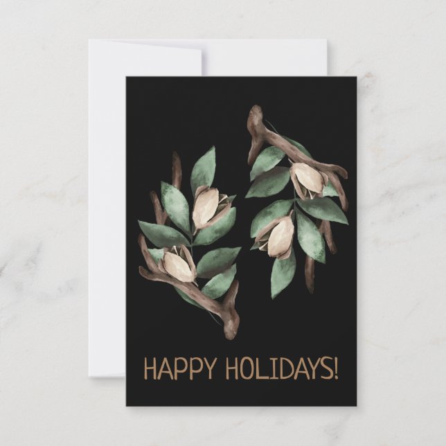 Antler mit grüner Verzweigung Postkarte (Vorderseite)