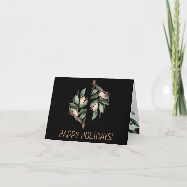 Antler mit grüner Verzweigung Postkarte (Vorderseite)
