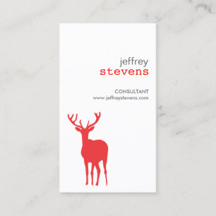 ANTLERS IN RED Business Card Visitenkarte