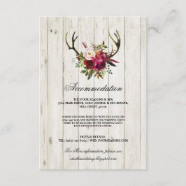 Antlers Rustic Unterkunft Holz Hochzeitskarten Begleitkarte