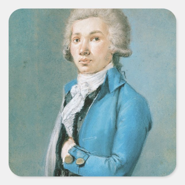 Antoine Barnave Quadratischer Aufkleber (Vorderseite)