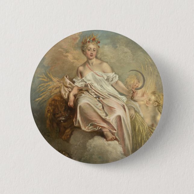 Antoine Watteau Ceres (Sommer) c1717-1718 Button (Vorderseite)