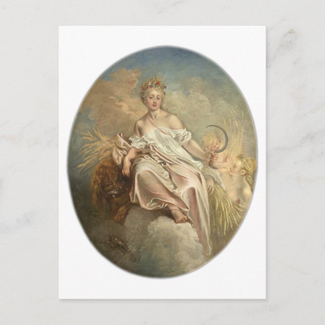 Antoine Watteau Ceres (Sommer) c1717-1718 Postkarte (Vorderseite)