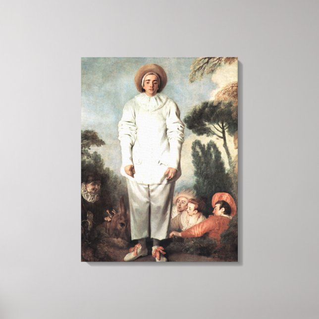 ANTOINE WATTEAU - Pierrot (Gilles) 1719 Leinwanddruck (Vorderseite)