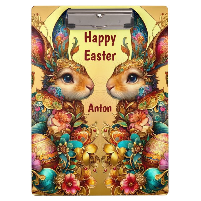 ANTON ~ HAPPY EASTER ~ EASTER BUNNIES ~ KLEMMBRETT (Vorderseite)