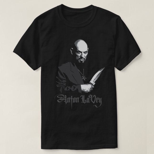 Anton LaVey Illustration of Occult Leader T-Shirt (Design vorne)