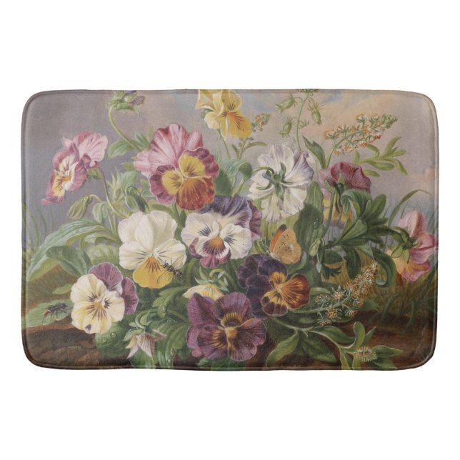 Anton Mollis Vintag Pansy Badematte (Vorderseite)
