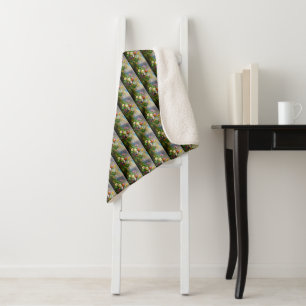 Anton Mollis Vintage Stiefmütterchen Blumen Sherpadecke