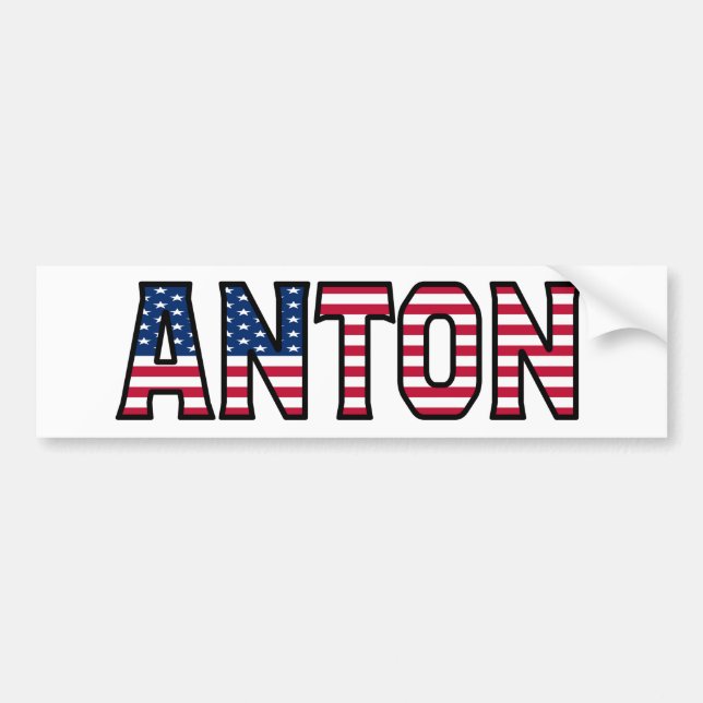 Anton Name Vorname USA Aufkleber Sticker Auto Autoaufkleber (Vorne)
