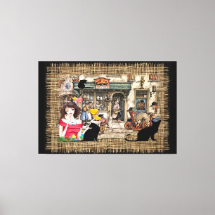 Anton Pieck - CHEMISTISCHES Geschäft Leinwanddruck