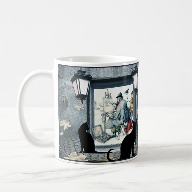 Anton Pieck - der Maler Flameless Candle Kaffeetasse (Links)
