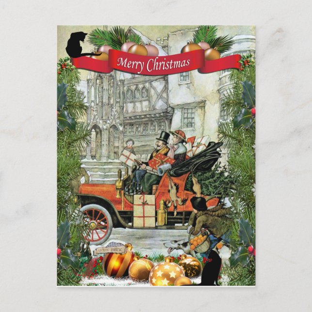 Anton Pieck "Reiche Käufer" Postkarte (Vorderseite)