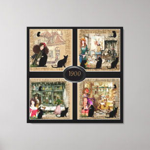 Anton Pieck Vintage-Kunst zum Personalisieren Leinwanddruck