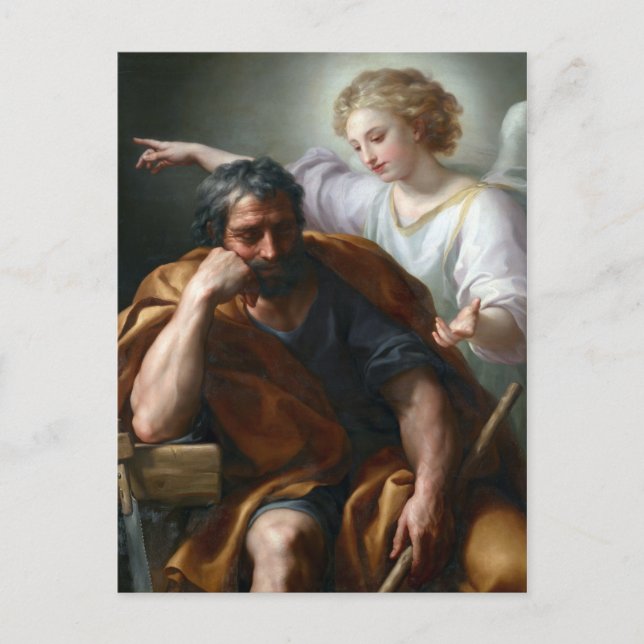 Anton Raphael Mengs Der Traum von St. Joseph Postkarte (Vorderseite)